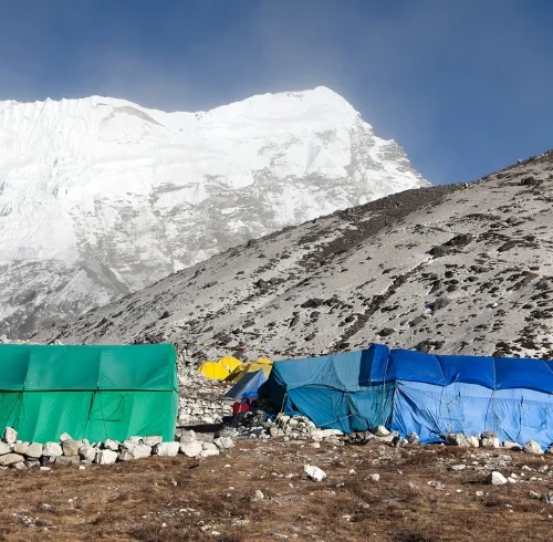 Base Camp of Island Peak (Imja Tse), Everest Region of Nepal