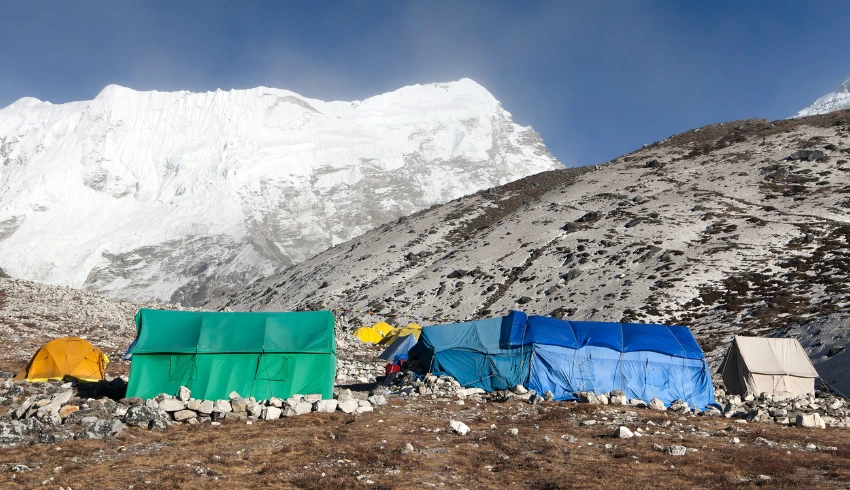 Base Camp of Island Peak (Imja Tse), Everest Region of Nepal