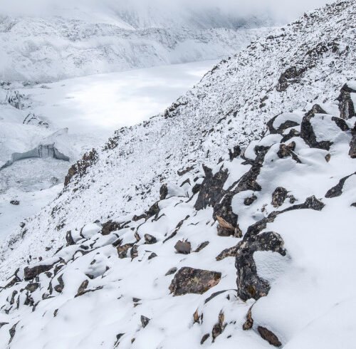 Lake during island peak climbing