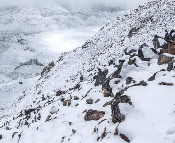 Lake during island peak climbing