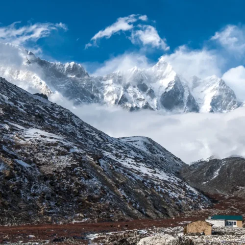 Mountain Village Chhukung in Nepal—Island Peak Climbing